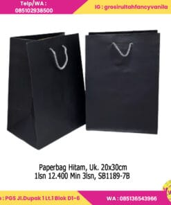Paperbag Hitam Uk 20x30cm