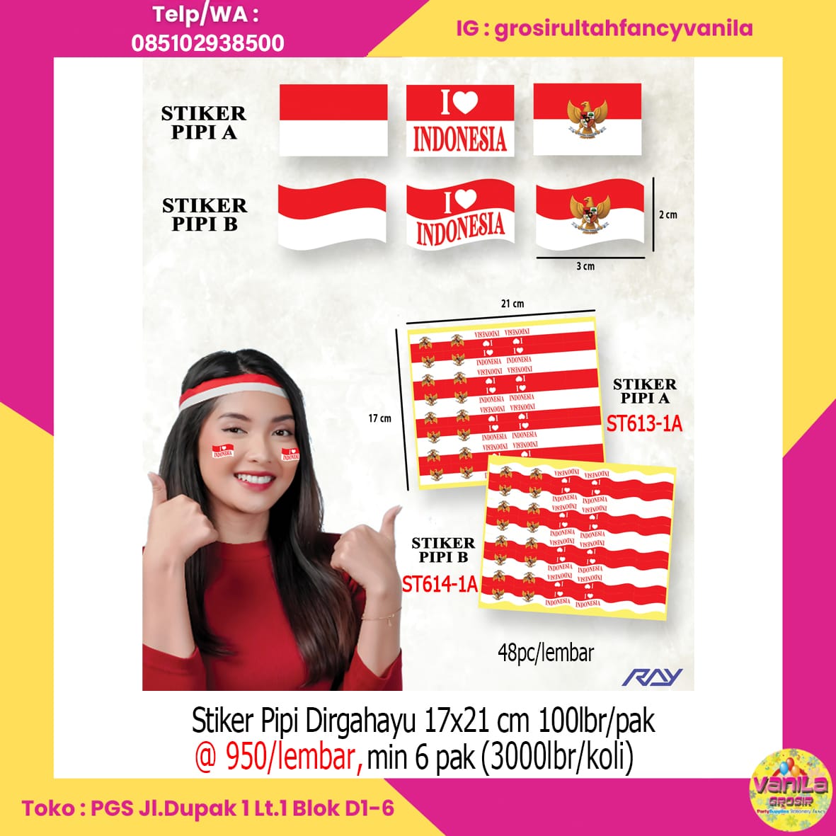 Stiker Pipi Dirgahayu