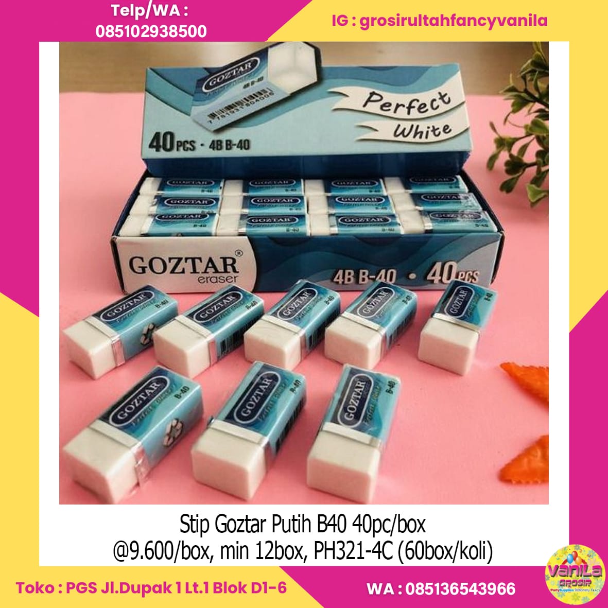 Stip Goztar Putih B40 40pc