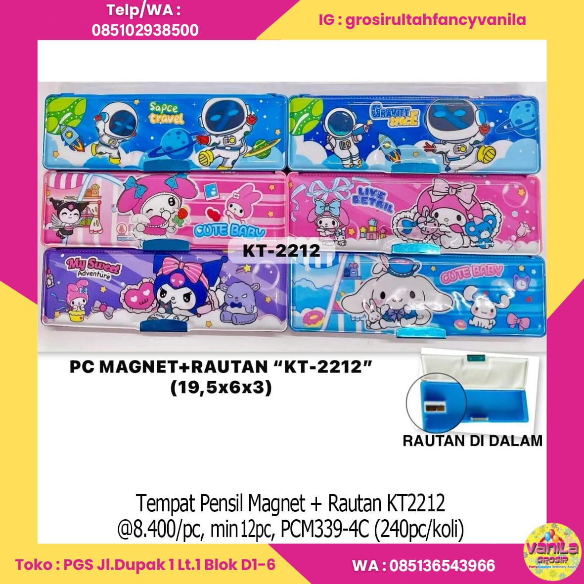 Tempat Pensil Magnet + Rautan KT2212