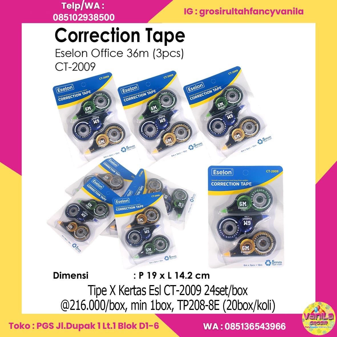 Tipe X Kertas Esl CT-2009 3PC