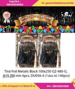 Tirai Foil Metalic Black 100x250 GZ-480-G
