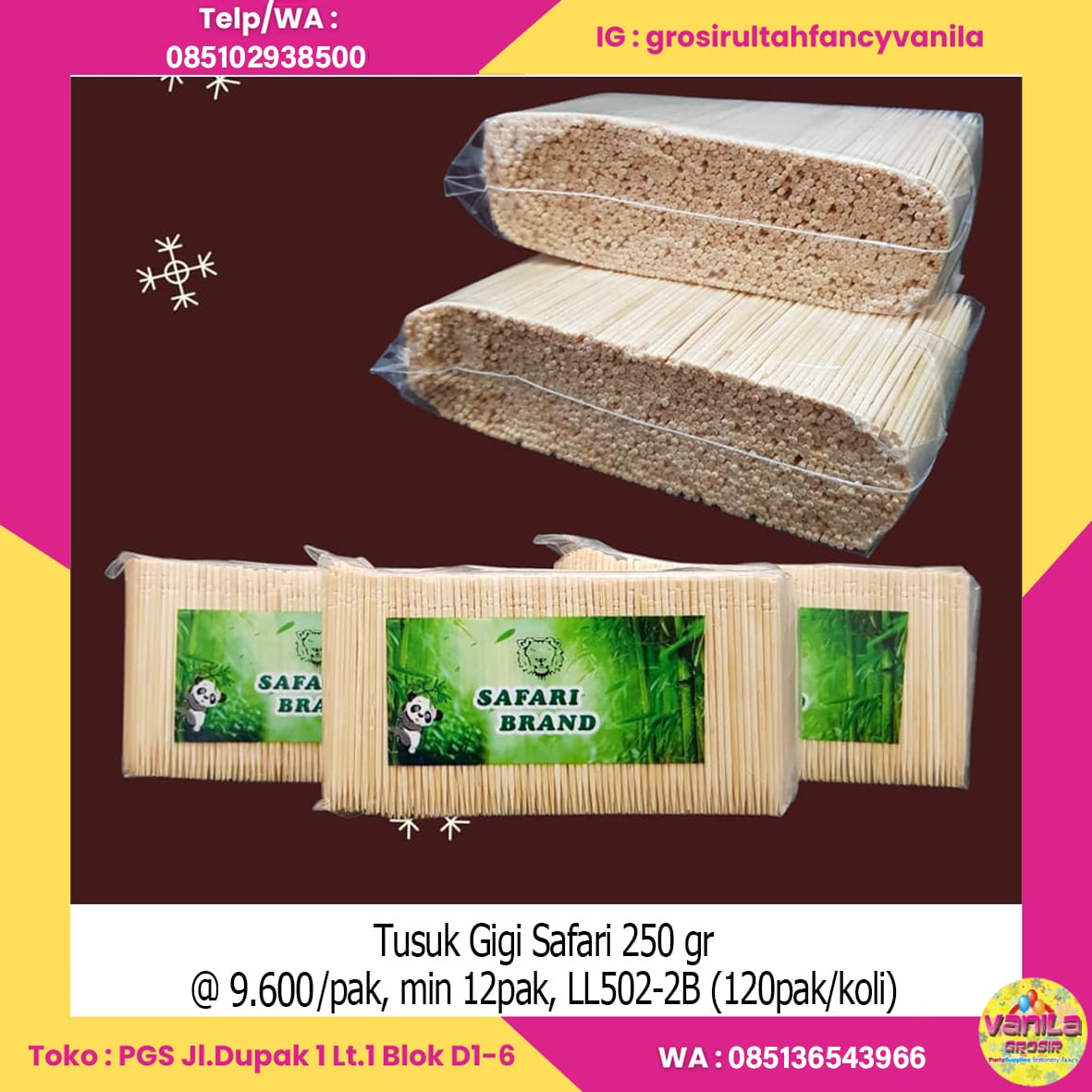 Tusuk Gigi Safari 250gr